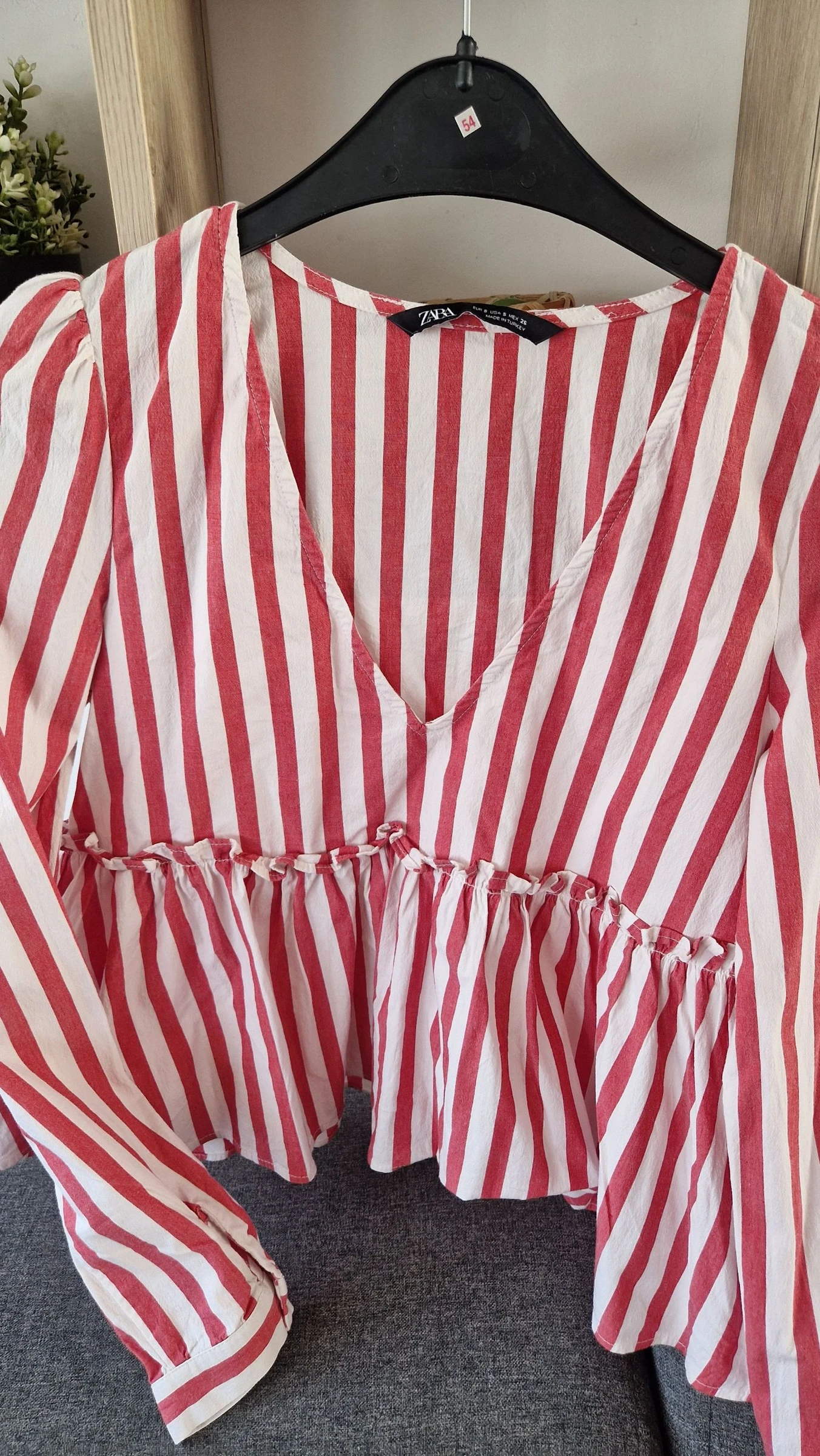 ✨ ZARA red and white blouse Size S ✨ – photo 3